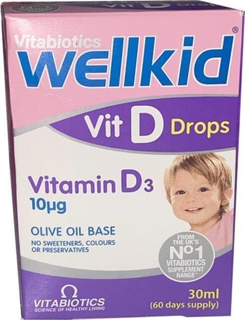 Wellkid Vit Drops Vitamin D3 Takviye Edici Gıda 30 ml