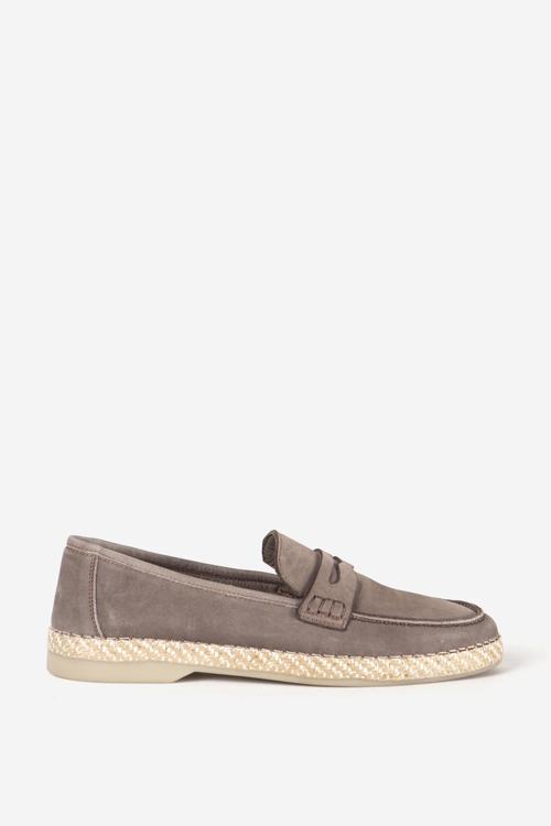 Erkek Bantlı Loafer Ayakkabı Gerçek Deri MC 17403 VİZON