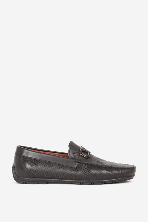 Erkek Tokalı Casual Loafer Gerçek Deri 19389 SİYAH
