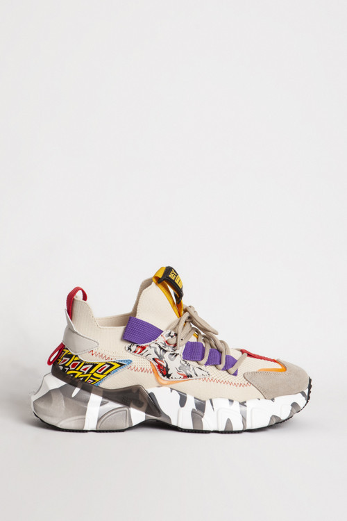 401/1 Süet Detaylı Erkek Sneaker BEJ