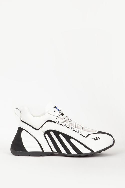 Erkek Bağcıklı Gerçek Deri Sneaker MC 18217 BEYAZ