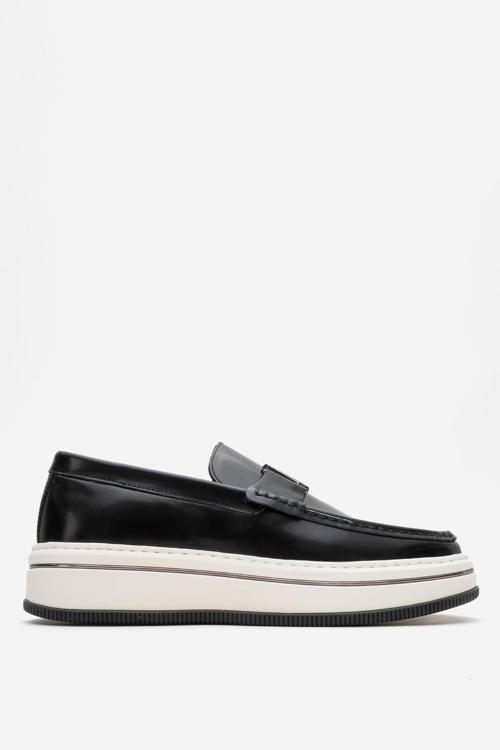 Erkek Kalın Taban Klasik Loafer Gerçek Deri MC 21108 SİYAH
