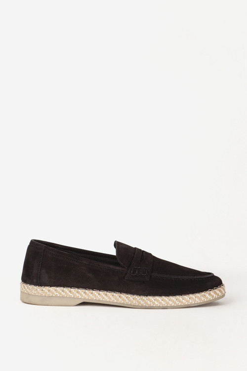 Erkek Bantlı Loafer Ayakkabı Gerçek Deri MC 17403 SİYAH