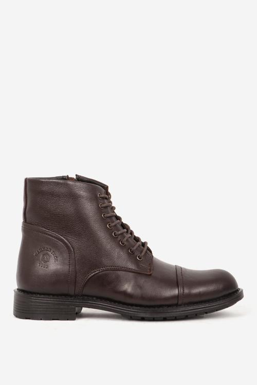 Erkek Bağcıklı Comfort Casual Bot Gerçek Deri HJ 17715 M KAHVERENGİ