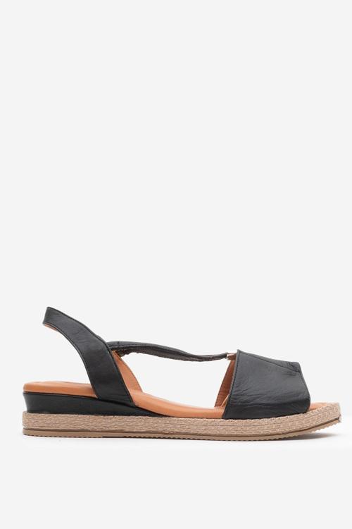 Kadın Comfort Günlük Sandalet Gerçek Deri ZY 1276 SİYAH