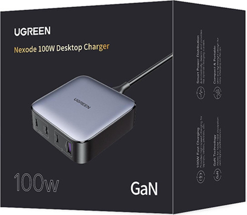 Ugreen Nexode 100W USB Type-C QC 4.0 PD 3.0 GanX 4 Portlu Hızlı Şarj Cihazı 7