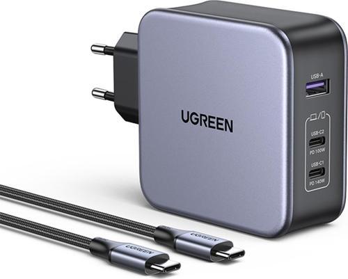 Nexode 140W Gan Type-C PD3.1 USB Qc 4.0 3 Portlu Hızlı Şarj Cihazı ve 240W Type-C Kablo