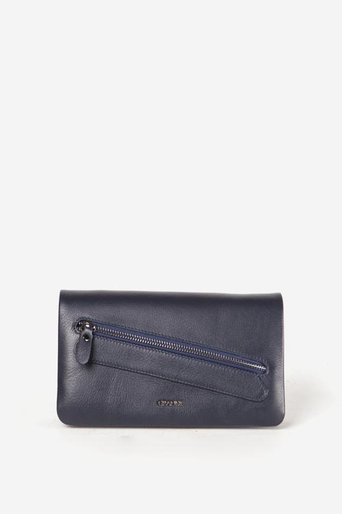 GD 4272 Hakiki Deri Fermuarlı Erkek El Portföyü LACİVERT