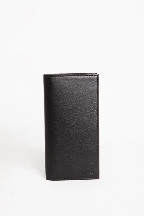 GD 1764 Hakiki Deri Telefon Hazneli Cüzdan SİYAH