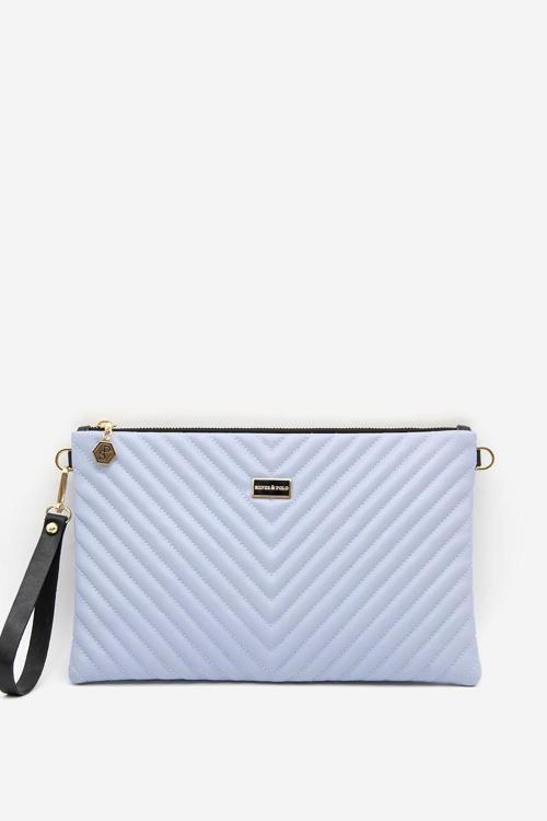 SİLVER POLO 1034 Tek Bölmeli Kadın Portföy & Clutch MAVİ
