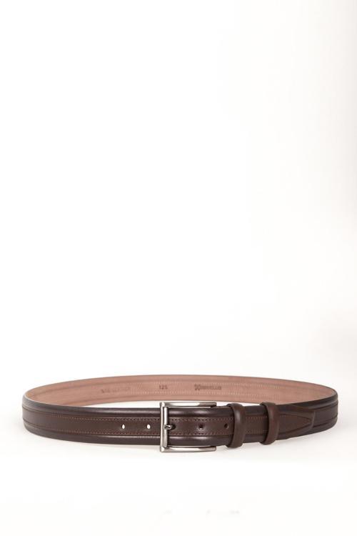 Hakiki Deri El Yapımı Casual 3.5cm Çift Dikişli Erkek Klasik Kemer 511 KAHVERENGİ