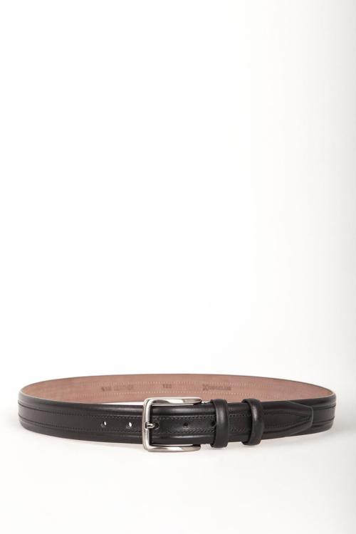 Hakiki Deri El Yapımı Casual 3.5cm Çift Dikişli Erkek Klasik Kemer 511 SİYAH