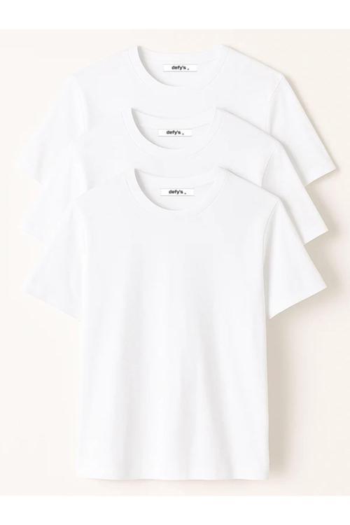 Erkek 3’Lü Basic Regular Fit Bisiklet Yaka Tişört Seti