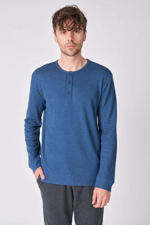 Erkek Pamuk Karışımlı Uzun Kollu Tişört