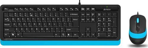 A4 Tech Q TR Usb Multimedia Kablolu Klavye Mouse Seti Mavi F1010