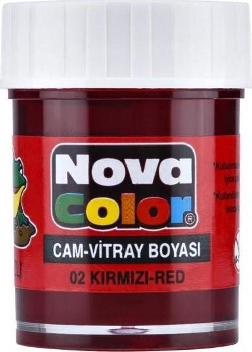 Nc-150 Su Bazlı Cam Boyası Şişe Kırmızı 12 Li (1 Paket 12 Adet)