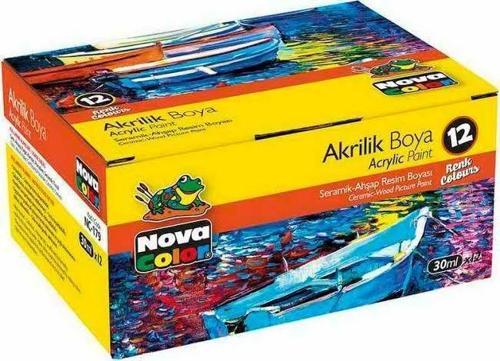 Nc-179 Akrilik Boya 12 Renk Şişe 30 Cc.
