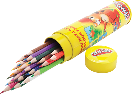 12 Renk Boya Kalemi Tüp Play-Ku005