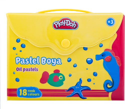Çantalı 18 Renk Pastel Boya Play-Pa006