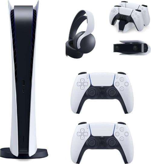 Playstation 5 dijital + 2.Kol + Ps5 Pulse 3D Kulaklık + Ps5 Şarj Istasyonu + Ps5 Kamera