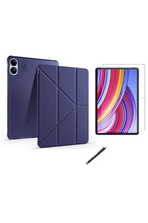 20068310 Xiaomi Redmi Pad Pro 12.1 İnç Uyumlu Tri Fold Kalemlikli Tablet Kılıfı Ekran Koruyucu Kalem Seti