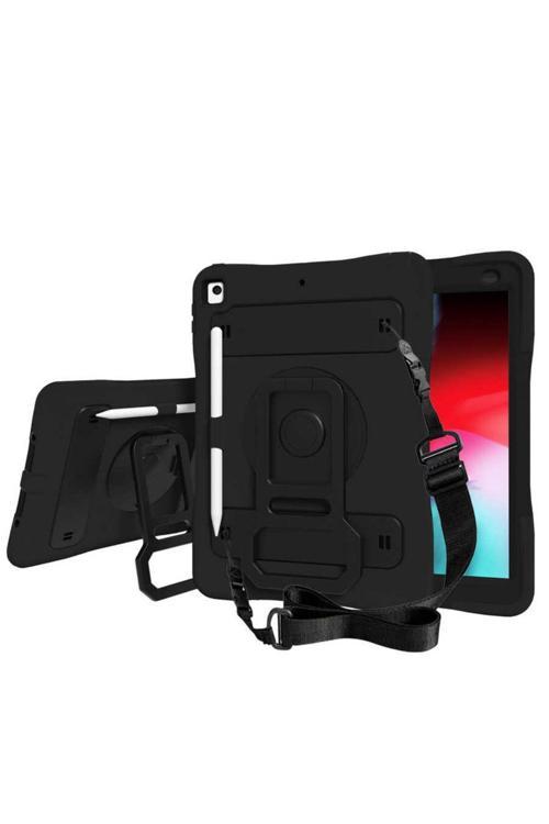 20068310 10.2 9.Nesil İle Uyumlu Yüksek Korumalı Kalem Bölmeli Askı Kayışlı Tablet Silikon Kılıf