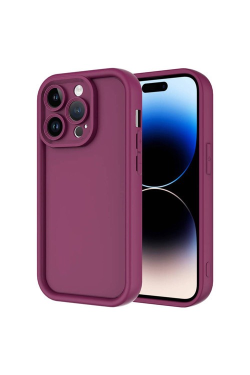 20068310 Apple İphone 14 Pro Max İle Uyumlu Kılıf Kamera Korumalı Yüksek Kenarlı Kapak