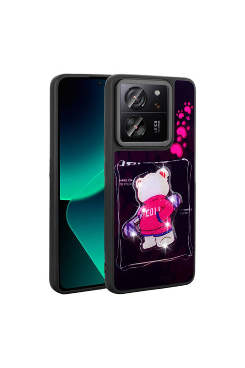 20068310 Xiaomi Mi 13T İle Uyumlu Kılıf Parlayan Kabartmalı İkonik Figürlü Silikon Kapak