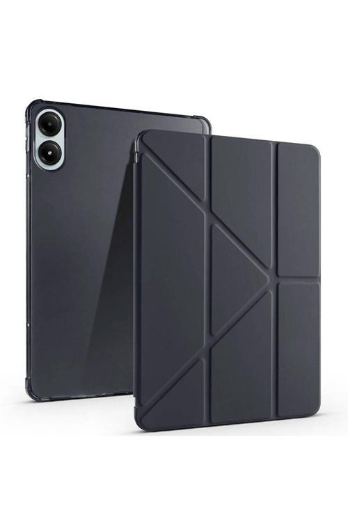 20068310 Xiaomi Poco Pad 12.1 İnç Uyumlu Kılıf 3 Farklı Stand Kalemlikli Tri Folding Tablet Kılıfı