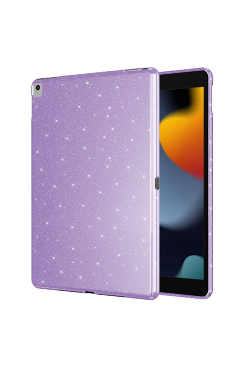20068310 Apple İpad Air 10.5 7.Nesil İle Uyumlu Simli Tasarımlı Tablet Kılıfı
