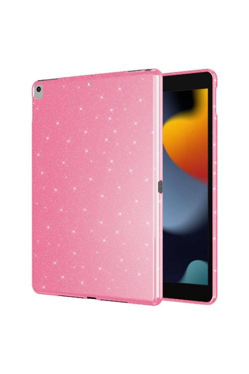 20068310 Apple İpad 10.2  2020 8.Nesil İle Uyumlu Simli Tasarımlı Tablet Kılıfı