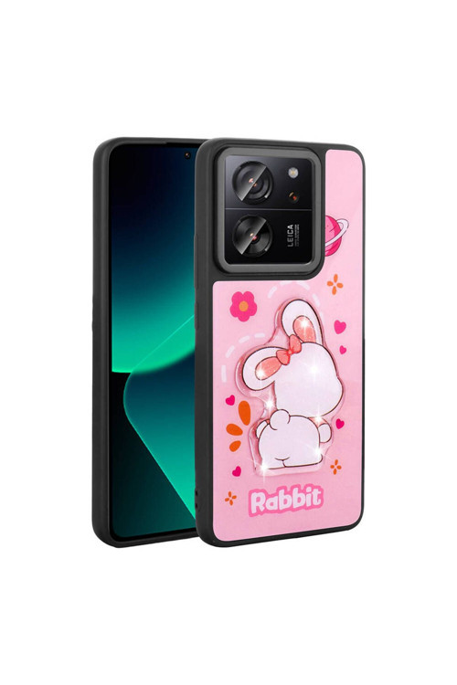 20068310 Xiaomi Mi 13T İle Uyumlu Kılıf Parlayan Kabartmalı İkonik Figürlü Silikon Kapak