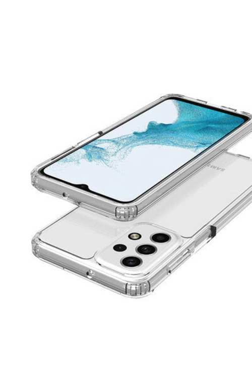 20068310 Samsung Galaxy A23 Kılıf Şeffaf Anti Şok Kamera Korumalı Telefon Kılıfı Kapak