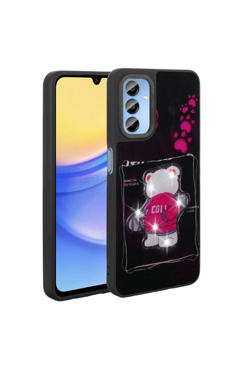 20068310 Samsung Galaxy A25 İle Uyumlu Kılıf Parlayan Kabartmalı İkonik Figürlü Silikon Kapak