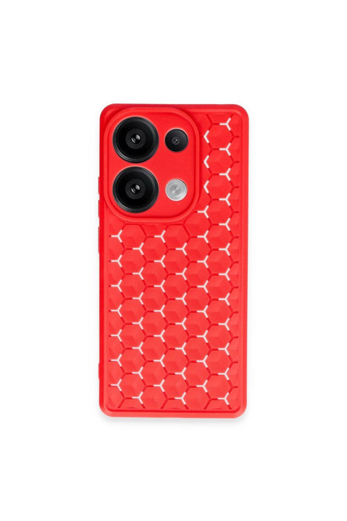 20068310 Xiaomi Redmi Note 13 Pro 4G Uyumlu Bal Peteği Tasarımlı Silikon Petek Telefon Kılıfı Kapak