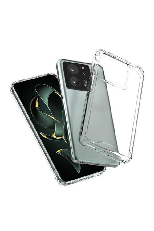 20068310 Xiaomi Mi 13T Pro Uyumlu Kılıf Şaffaf Kenarları Yumuşak Silikon Arkası Sert Tpu Kılıf Kapak
