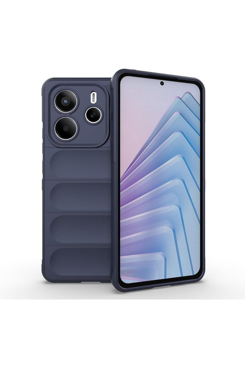 20068310 Xiaomi Redmi Note 14 4G Uyumlu Kılıf Esnek Tpu Oyuklu Arka Yüzey Tasarımlı Silikon Kapak