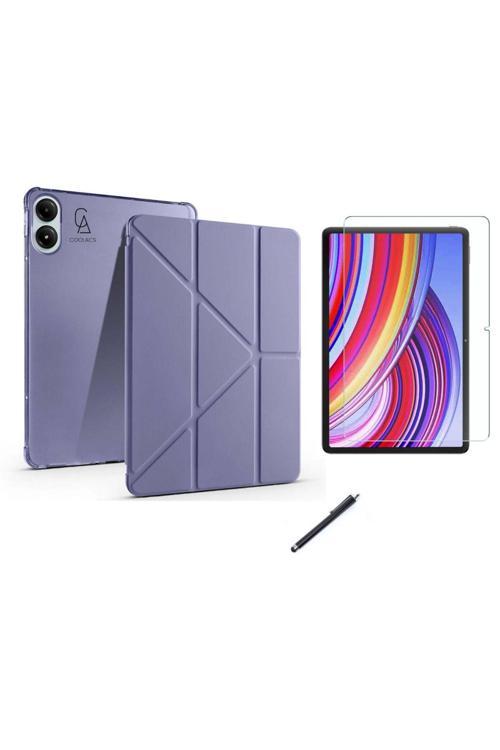 20068310 Xiaomi Redmi Pad Pro 12.1 İnç Uyumlu Tri Fold Kalemlikli Tablet Kılıfı Ekran Koruyucu Kalem Seti