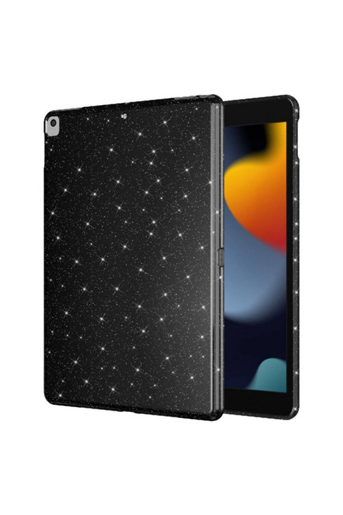 20068310 Apple İpad Air 10.5 7.Nesil İle Uyumlu Simli Tasarımlı Tablet Kılıfı