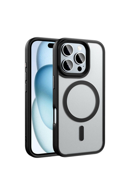 20068310 Apple İphone 16 Pro Uyumlu Kılıf Mat Arka Yüzey Magsafe Wireless Şarj Özellikli Telefon Kılıfı Kapak