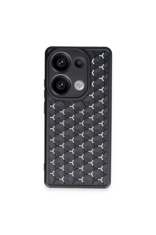 20068310 Xiaomi Redmi Note 13 Pro 4G Uyumlu Bal Peteği Tasarımlı Silikon Petek Telefon Kılıfı Kapak