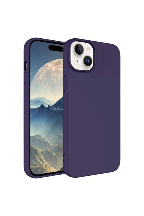 20068310 Apple İphone 15 Plus İle Uyumlu Kılıf Kadife Süet İç Yüzey Lansman Renkler Telefon Kılıfı Kapak