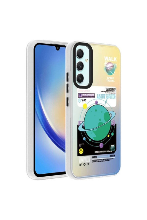 20068310 Samsung Galaxy A34 5G Uyumlu Kılıf Gezegen Temalı Telefon Kılıfı Kapak