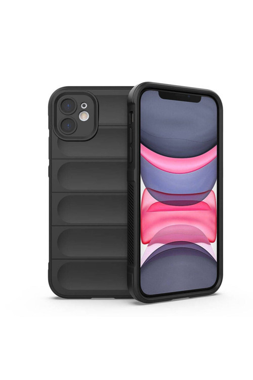 20068310 Apple İphone 11 Uyumlu Kılıf Esnek Tpu Oyuklu Arka Yüzey Tasarımlı Silikon Kapak