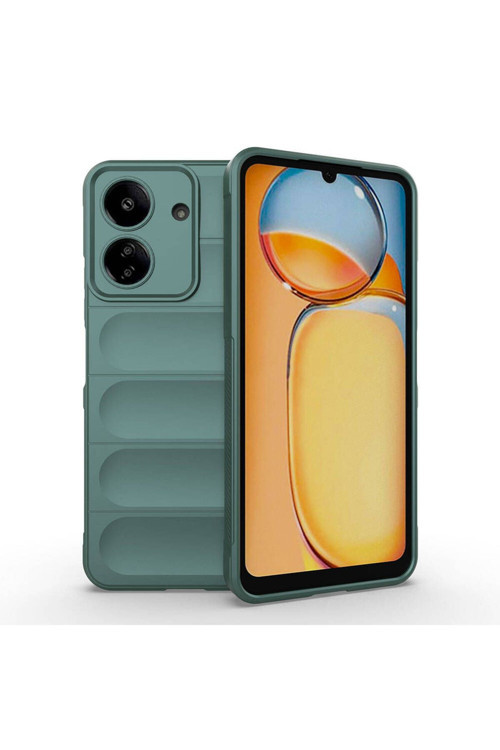 20068310 Xiaomi Poco C65 Uyumlu Kılıf Esnek Tpu Oyuklu Arka Yüzey Tasarımlı Silikon Kapak