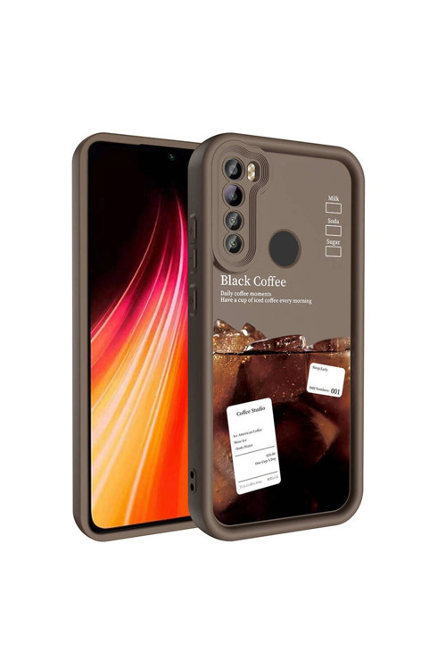 20068310 Xiaomi Redmi Note 8 İle Uyumlu Kılıf Kamera Korumalı Yüzeyi Baskılı Arka Kapak