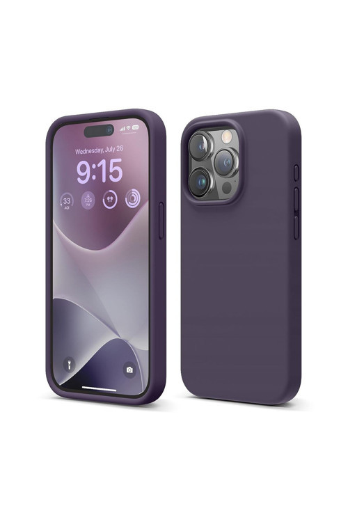 20068310 Apple İphone 15 Pro İle Uyumlu Telefon Kılıfı Kadife Iç Yüzey Soft Tasarım Lansman Kılıf