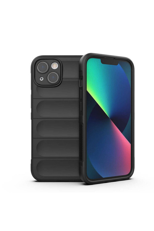 20068310 Apple İphone 13 Uyumlu Kılıf Esnek Tpu Oyuklu Arka Yüzey Tasarımlı Silikon Kapak