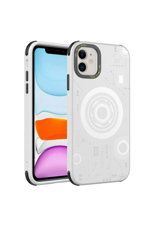 20068310 İphone 11 Uyumlu Wireless Şarj Özellikli Teknoloji Serisi Lüks Telefon Kılıfı Kapak