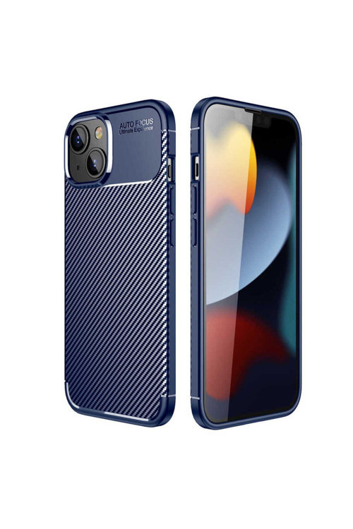 20068310 Apple İphone 14 Plus İle Uyumlu Kılıf Focus Karbon Tasarım Telefon Kılıfı Kapak